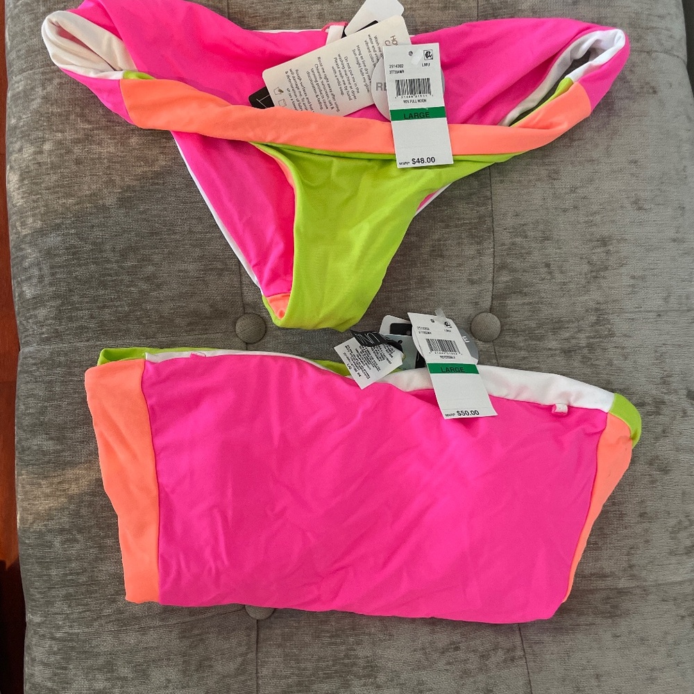 Soluna 2 piece reversible bathing suit -L